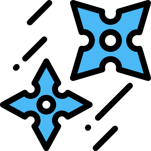 shuriken Detailed Rounded Lineal color icoon