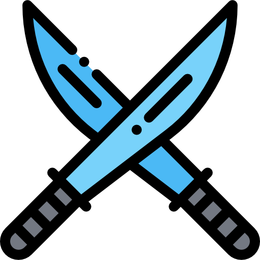 Swords Detailed Rounded Lineal color icon