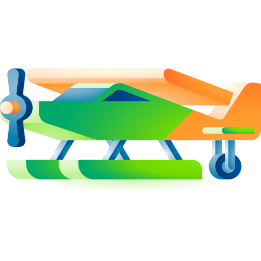 Самолет 3D Toy Gradient иконка