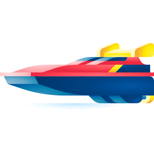 Лодка 3D Toy Gradient иконка