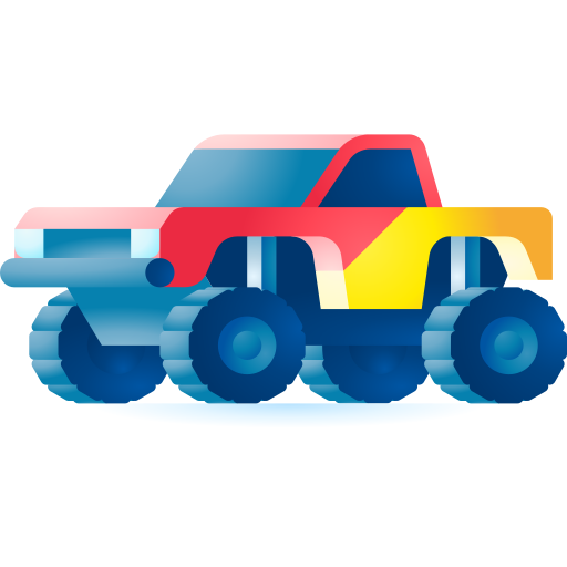 voiture 3D Toy Gradient Icône
