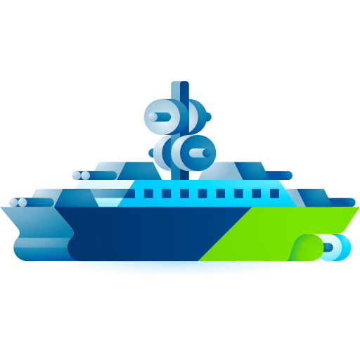 Корабль 3D Toy Gradient иконка