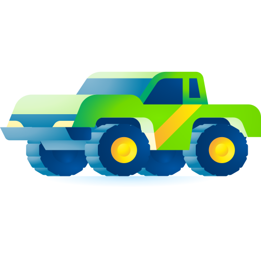 車 3D Toy Gradient icon