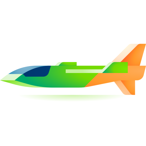 avião 3D Toy Gradient Ícone