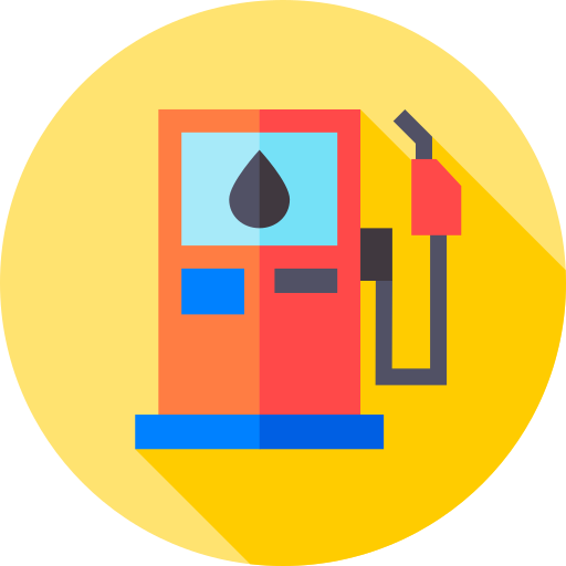 Gas station Flat Circular Flat icon