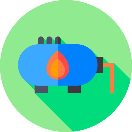 Gas storage Flat Circular Flat icon