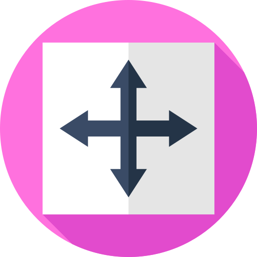 redimensionar Flat Circular Flat icono