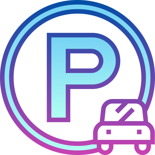 parkeer teken Detailed bright Gradient icoon