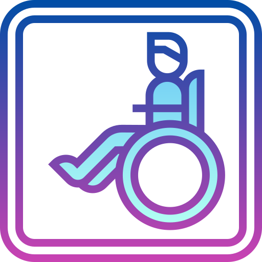 Disability Detailed bright Gradient icon