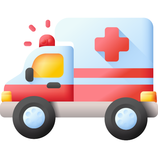 ambulanza 3D Color icona