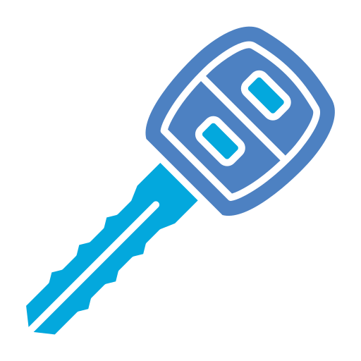 Car Key Generic Blue icon