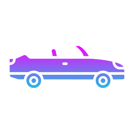 Convertible Car Generic Flat Gradient icon