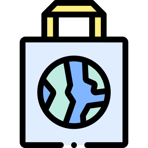 ekologiczna torba Detailed Rounded Lineal color ikona
