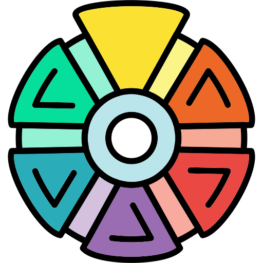 ruota dei colori Generic Outline Color icona