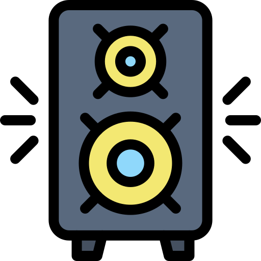 Speaker Box Generic Outline Color icon