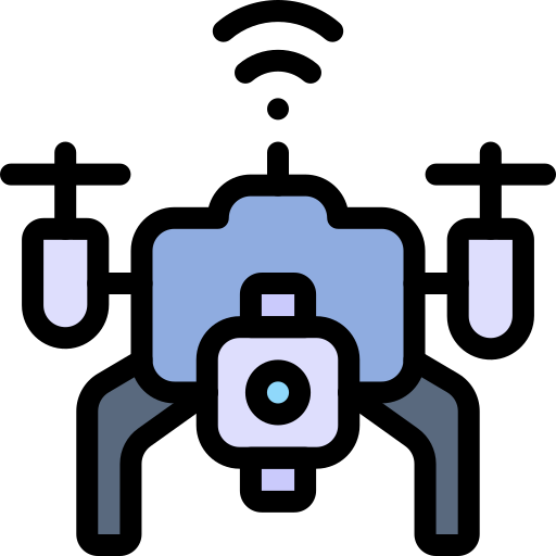 dron inteligente Generic Outline Color icono