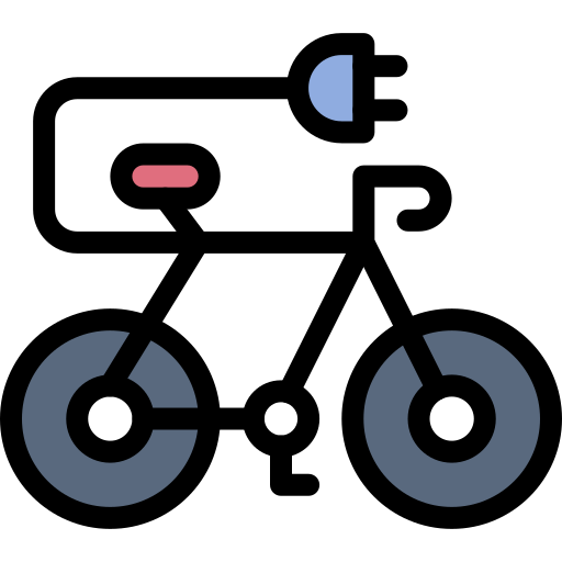 bicicleta eléctrica Generic Outline Color icono