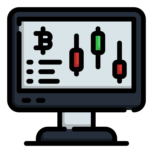 bitcoin Generic Outline Color Ícone