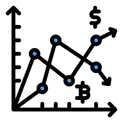 gráfico de linea Generic Outline Color icono