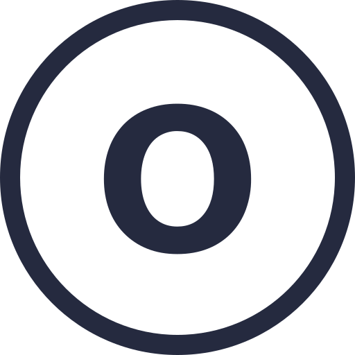 litera o Generic Basic Outline ikona