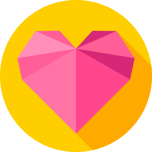 Heart Flat Circular Flat icon