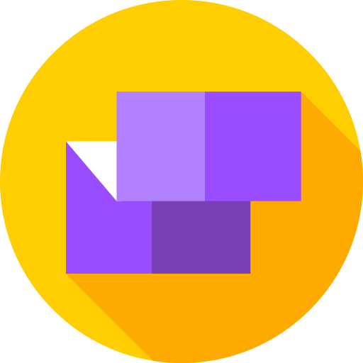 origami Flat Circular Flat icono