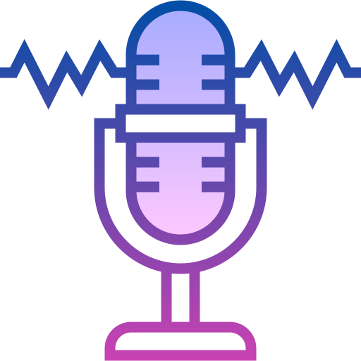 mikrofon Detailed bright Gradient ikona