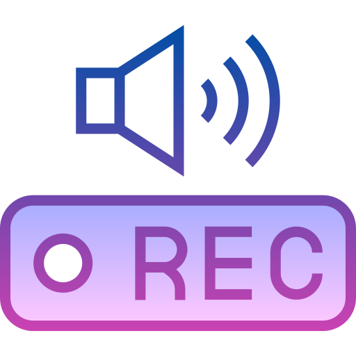 Record Detailed bright Gradient icon