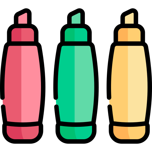 colori Kawaii Lineal color icona