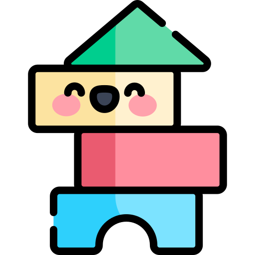 Blocks Kawaii Lineal color icon