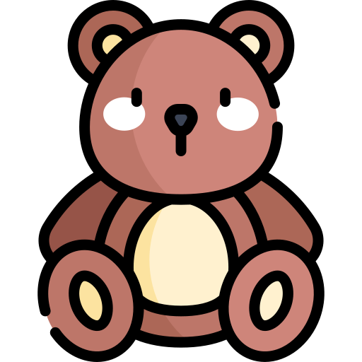 oso de peluche Kawaii Lineal color icono