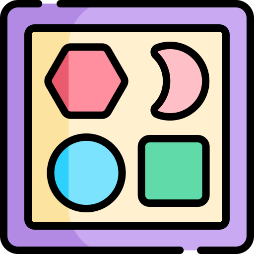 puzzle Kawaii Lineal color ikona