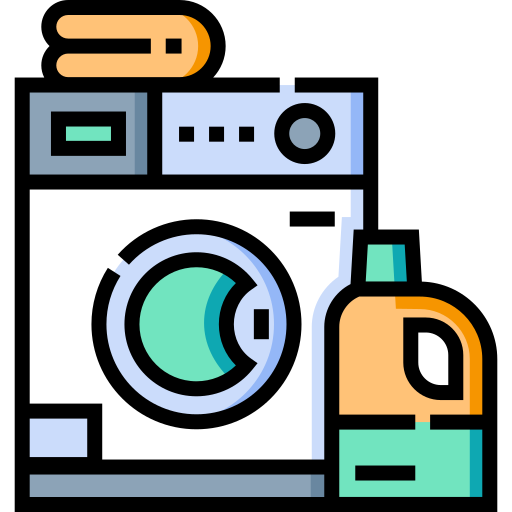 세탁기 Detailed Straight Lineal color icon