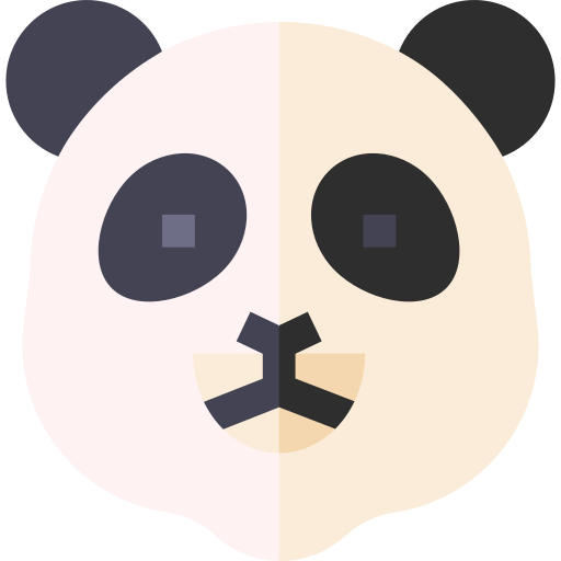 urso panda Basic Straight Flat Ícone