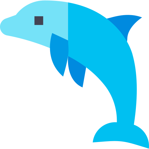Dolphin Basic Straight Flat icon