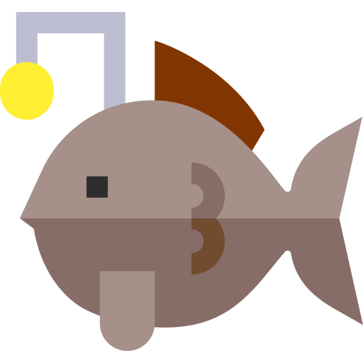 peixe abissal Basic Straight Flat Ícone