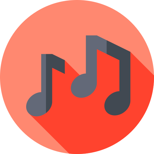 Music notes Flat Circular Flat icon