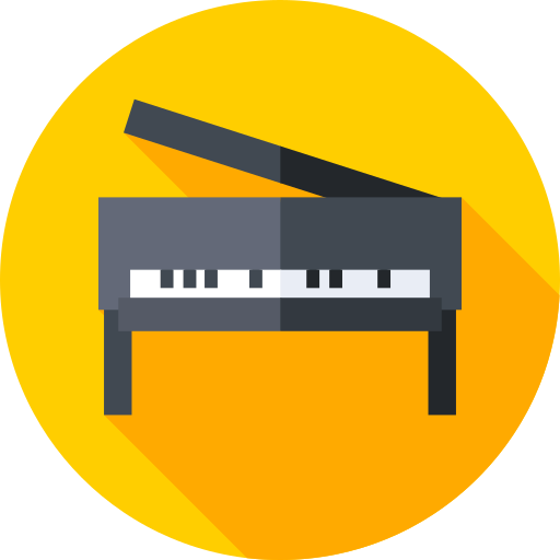 ピアノ Flat Circular Flat icon