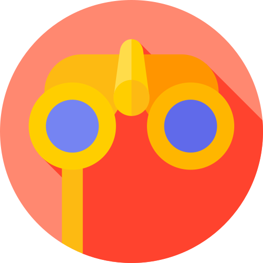 verrekijker Flat Circular Flat icoon