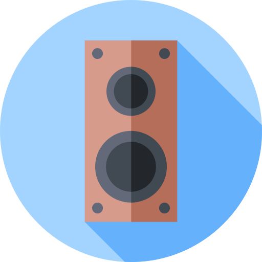 Loudspeaker Flat Circular Flat icon