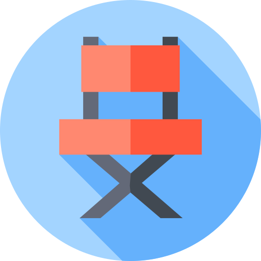 directeur stoel Flat Circular Flat icoon
