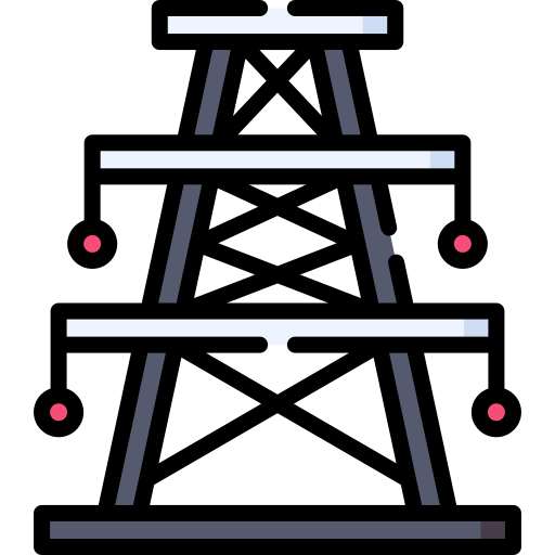 elektrischer turm Special Lineal color icon