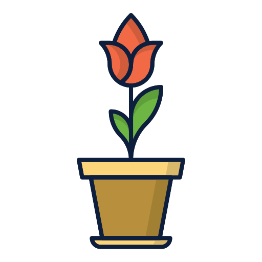 vaso di fiori edt.im Lineal color icona