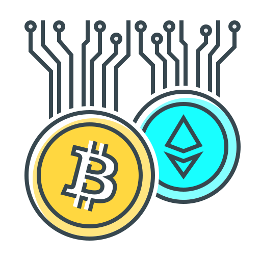 Cryptocurrency Generic Outline Color icono