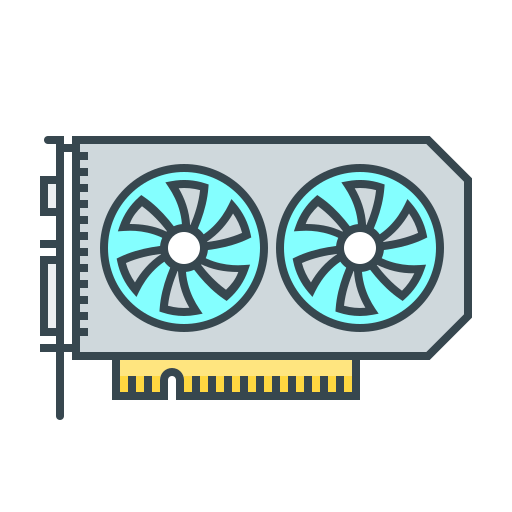 Video Card Generic Outline Color icon