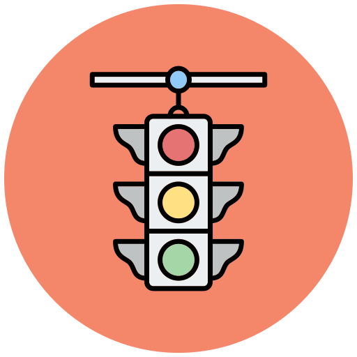 信号機 Generic Outline Color icon