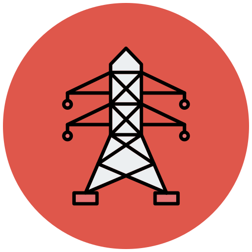 wieża elektryczna Generic Outline Color ikona