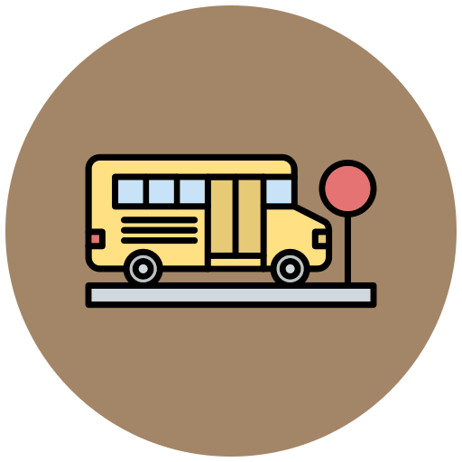 Bus Stop Generic Outline Color icon