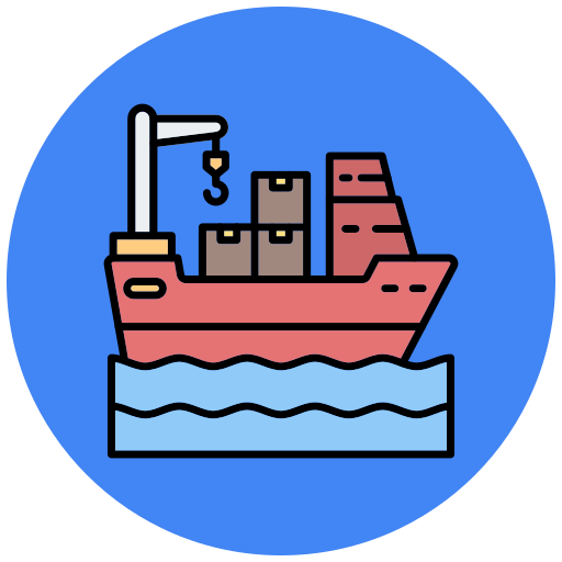 Грузовое судно Generic Outline Color иконка