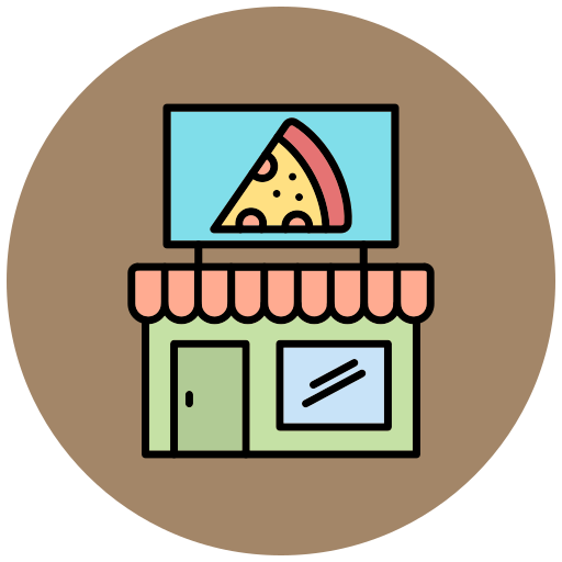 Pizzeria Generic Outline Color icon
